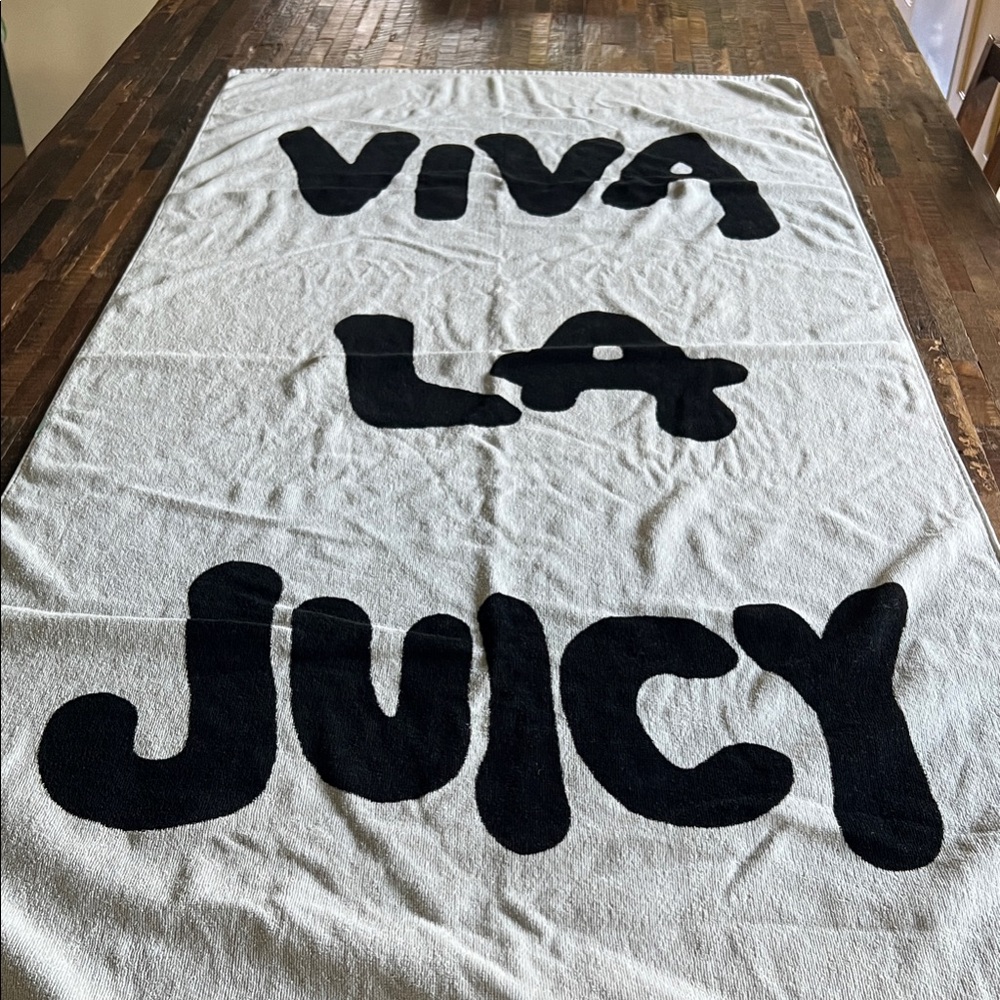 Juicy Couture Black and White Beach Towel